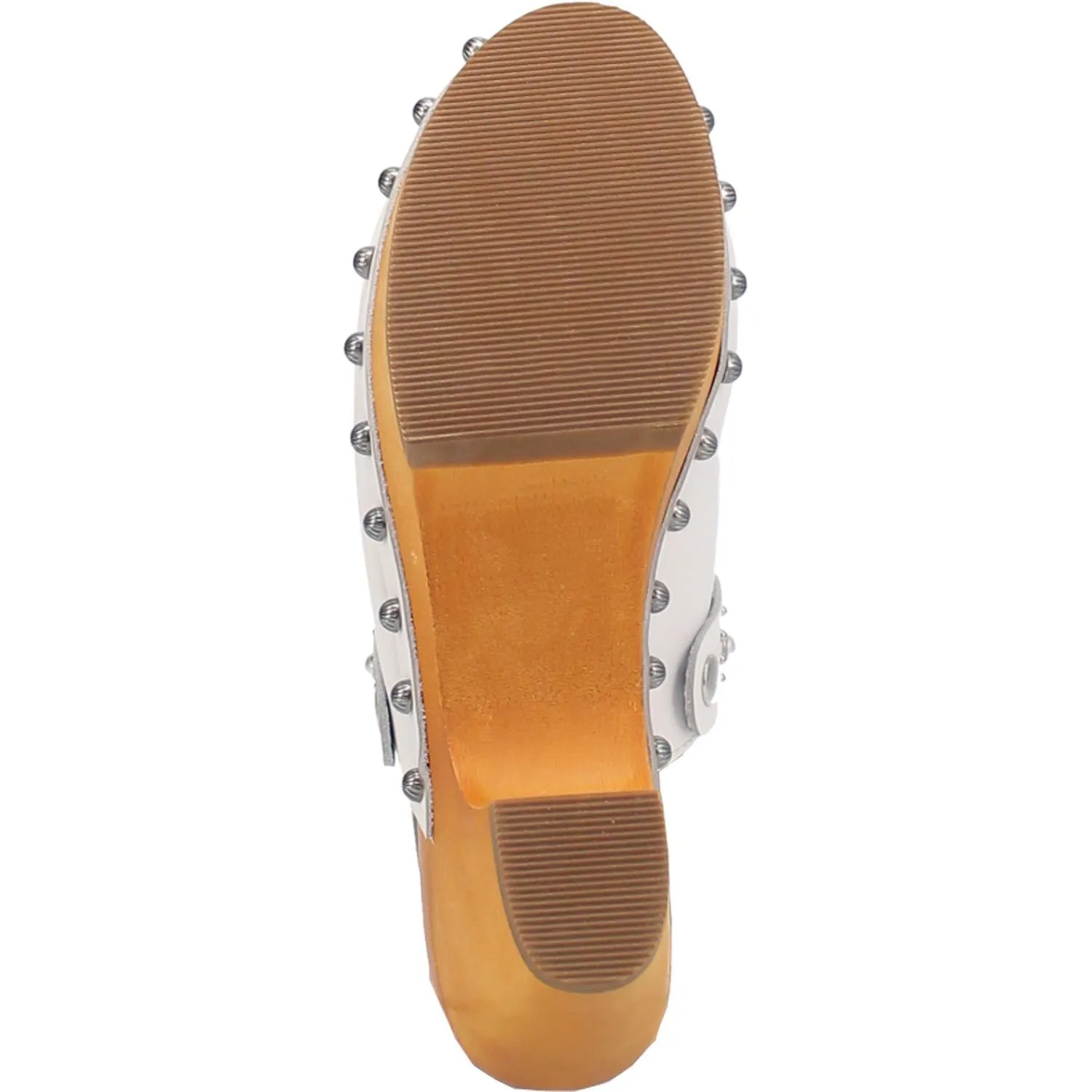 Online Exclusive | Dingo | Deadwood Leather Clog Heels in White **PREORDER