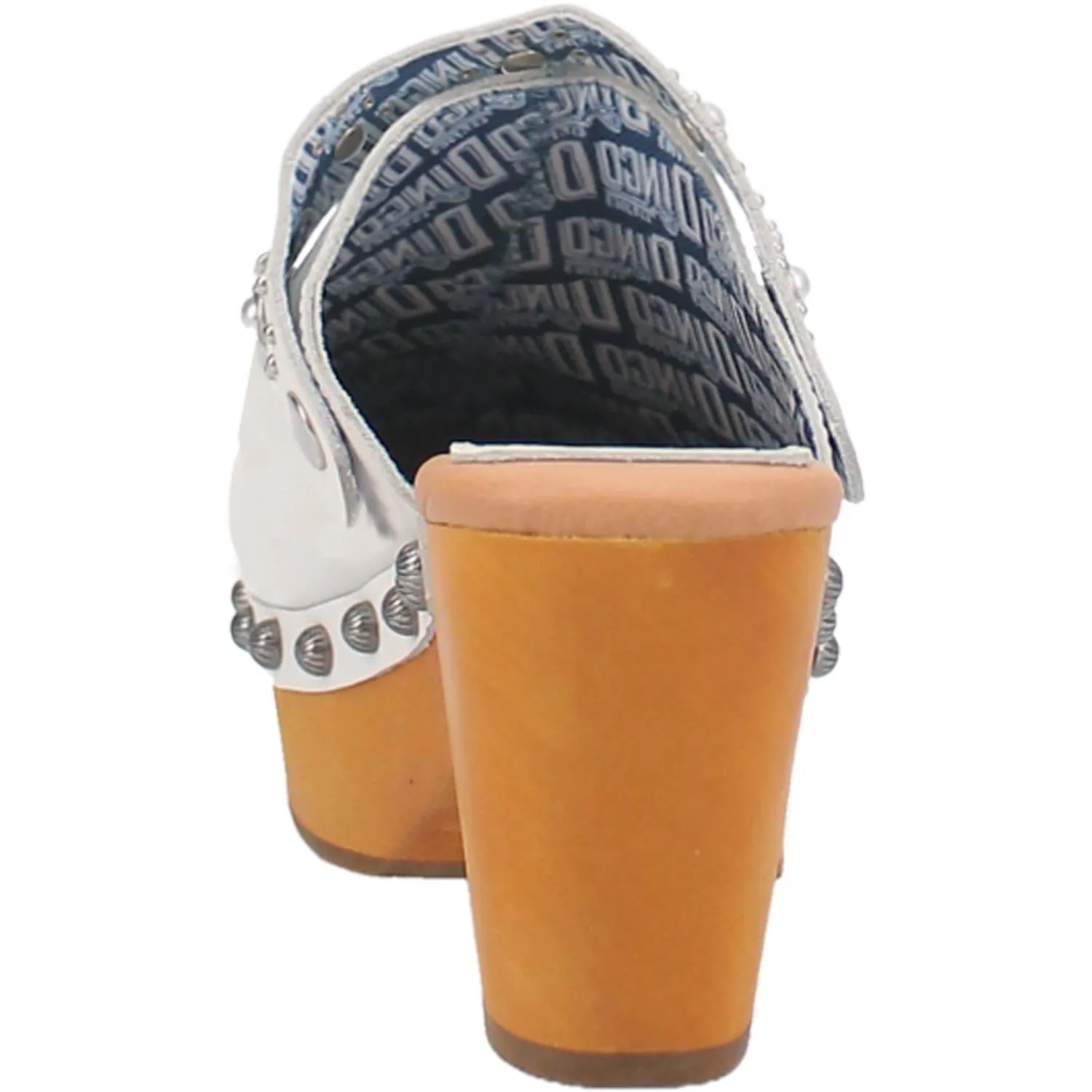 Online Exclusive | Dingo | Deadwood Leather Clog Heels in White **PREORDER
